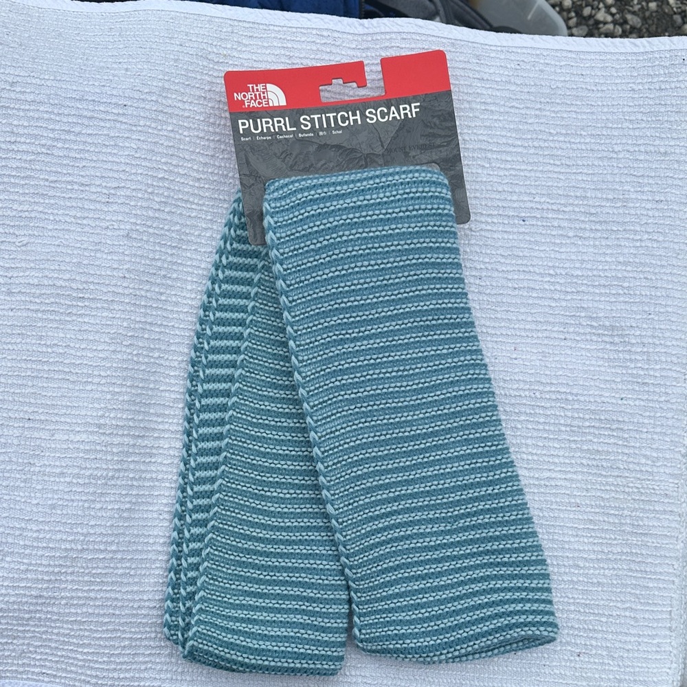 The North Face Teal Purrl Stitch Scarf